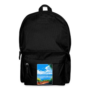 Lac de Bracciano Italie Affiche de voyage vintage WPA Art - Sac à dos - noir - Devant