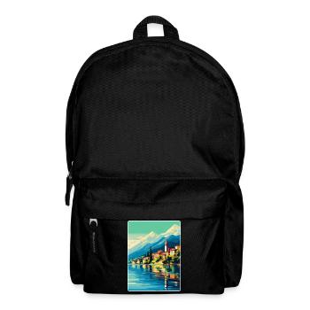 Lake Como Italy Vintage Travel Poster Souvenir WPA - Backpack - black - Front