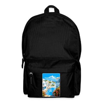 Paros Grèce Affiche de voyage vintage WPA Souvenir - Sac à dos - noir - Devant