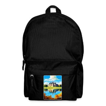 Loire Valley France Vintage Travel Poster Souvenir - Backpack - black - Front