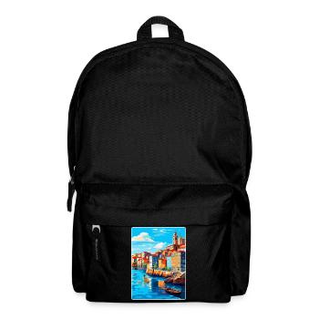 Porto Portugal Vintage Reiseplakat Souvenir WPA - Rucksack - Schwarz - Vorne