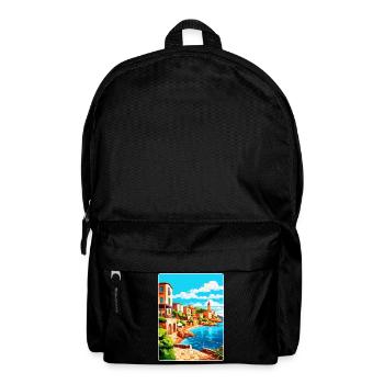 Costa Brava Spanien Vintage Reiseplakat Souvenir - Rucksack - Schwarz - Vorne