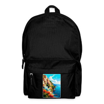 Amalfi Italy Vintage Travel Poster WPA Souvenir - Backpack - black - Front