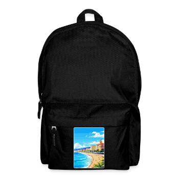 Nice France Vintage Poster Voyage WPA Art Souvenir - Sac à dos - noir - Devant