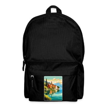 Lake Como Italy Vintage Travel Poster Souvenir WPA - Backpack - black - Front