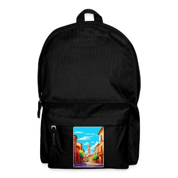 Parme Italie Affiche de voyage vintage WPA Art Souvenir - Sac à dos - noir - Devant