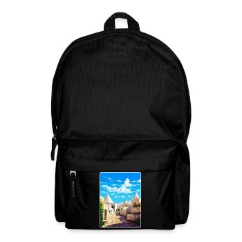 Alberobello Italien Vintage Reiseplakat Souvenir - Rucksack - Schwarz - Vorne