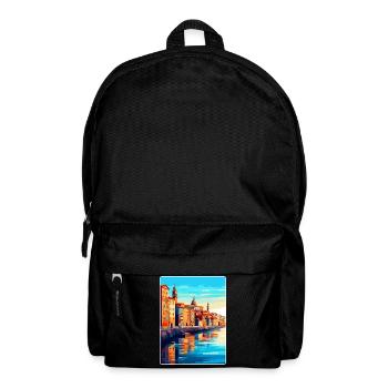 Porto Portugal Vintage Reiseplakat Souvenir WPA - Rucksack - Schwarz - Vorne