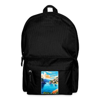 Kreta Griechenland Vintage Reiseplakat WPA Souvenir - Rucksack - Schwarz - Vorne