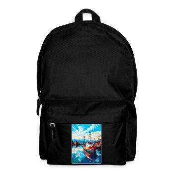 Husavik Iceland Vintage Travel Poster Souvenir WPA - Backpack - black - Front