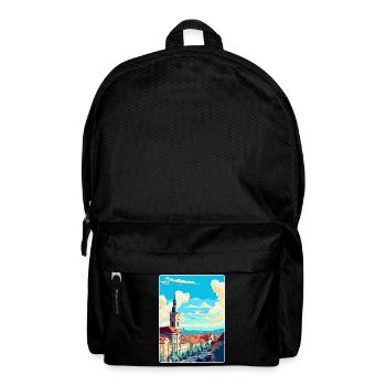 Stuttgart Allemagne Poster de voyage vintage souvenir - Sac à dos - noir - Devant