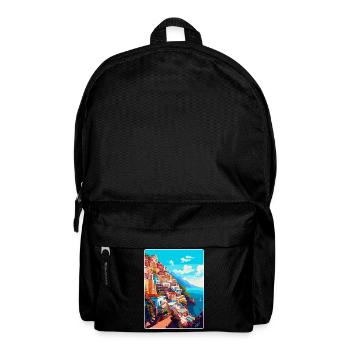 Positano Italy Vintage Travel Poster Souvenir WPA - Backpack - black - Front
