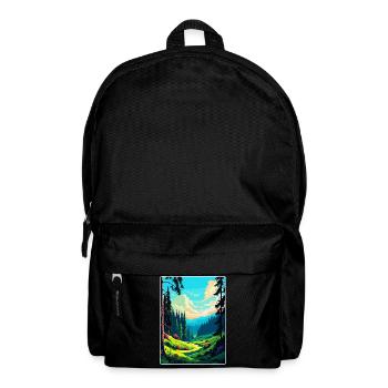 Black Forest Germany Vintage Travel Poster WPA Art - Backpack - black - Front