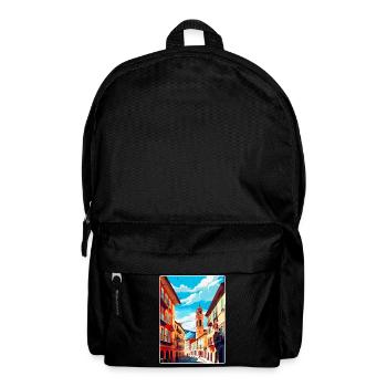 Pamplona Spanien Vintage Reiseplakat Souvenir WPA - Rucksack - Schwarz - Vorne