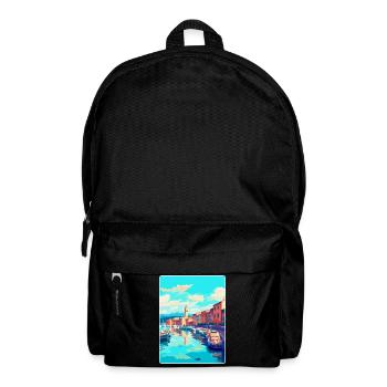 Saint Tropez Frankreich Vintage Reiseplakat Souvenir - Rucksack - Schwarz - Vorne