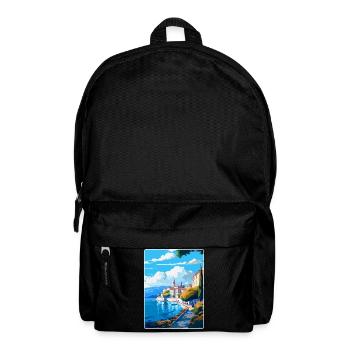 Opatija Kroatien Vintage Reiseplakat Souvenir WPA - Rucksack - Schwarz - Vorne