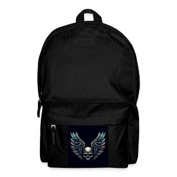 Skull with wings (black) - Backpack - black - Front