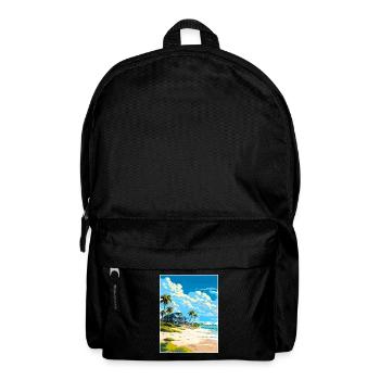Affiche de voyage des Caraïbes des îles Turques-et-Caïques - Sac à dos - noir - Devant