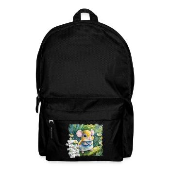 Was Du hast können viele haben - Maus Poster - Rucksack - Schwarz - Vorne