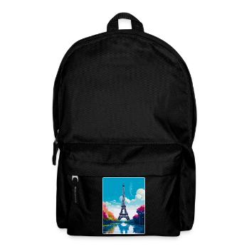 Eiffelturm Paris Frankreich Vintage Reiseplakat - Rucksack - Schwarz - Vorne