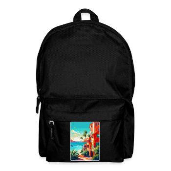 Costa Del Sol Spanien Vintage Reiseplakat Souvenir - Rucksack - Schwarz - Vorne