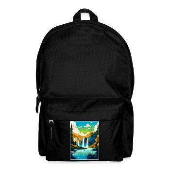 Plitvicer Seen Kroatien Vintage Reiseplakat WPA - Rucksack - Schwarz - Vorne