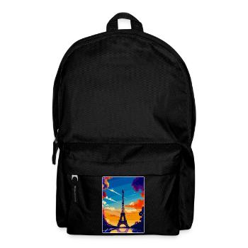 Eiffelturm Paris Frankreich Vintage Reiseplakat - Rucksack - Schwarz - Vorne