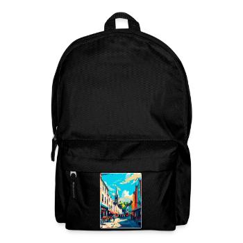 Galway Irland Uk Vintage Reiseplakat Souvenir - Rucksack - Schwarz - Vorne