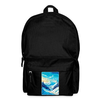 Laax Schweiz Vintage Reiseplakat Souvenir - Rucksack - Schwarz - Vorne