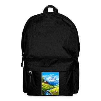 Dolomiten Italien Vintage Reiseplakat Souvenir WPA - Rucksack - Schwarz - Vorne