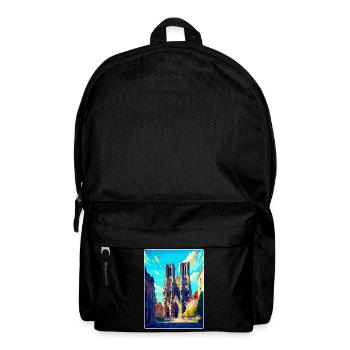 Reims Frankreich Vintage Reiseposter WPA Souvenir - Rucksack - Schwarz - Vorne