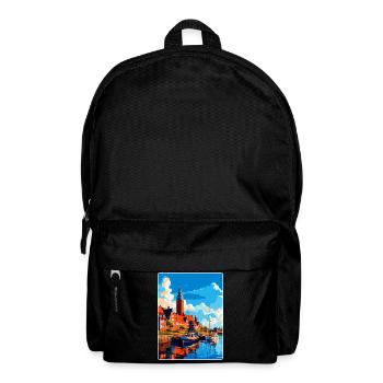 Halmstad Sweden Vintage Travel Poster Souvenir WPA - Backpack - black - Front