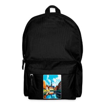 Linköping Suède Affiche de voyage vintage souvenir - Sac à dos - noir - Devant