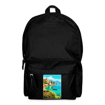Kreta Griechenland Vintage Reiseplakat WPA Souvenir - Rucksack - Schwarz - Vorne