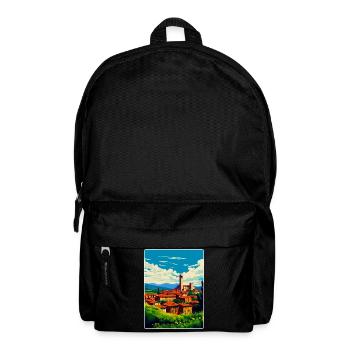 Lucca Italy Vintage Travel Poster WPA Art Souvenir - Backpack - black - Front