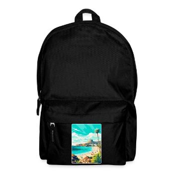 Gran Canaria Spanien Vintage Reiseplakat Souvenir - Rucksack - Schwarz - Vorne