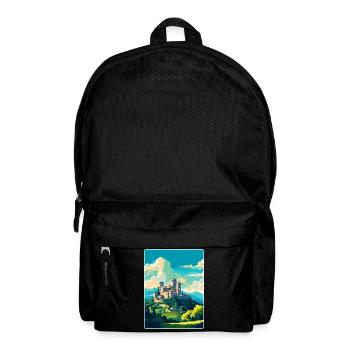 Assise, Italie, Affiche de voyage vintage, WPA, Souvenir - Sac à dos - noir - Devant