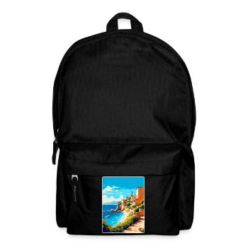 Costa Brava Spanien Vintage Reiseplakat Souvenir - Rucksack - Schwarz - Vorne