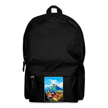 Ljubljana Slovenia Vintage Travel Poster Souvenir - Backpack - black - Front