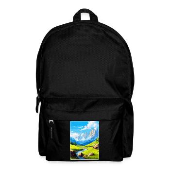 Picos De Europa National Park Spain Travel Poster - Backpack - black - Front
