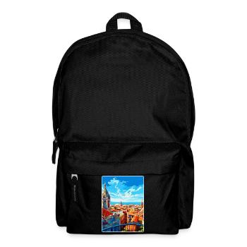 Barcelone Espagne Affiche de voyage vintage Souvenir WPA - Sac à dos - noir - Devant