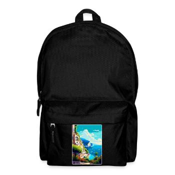 Capri Italien Vintage Reiseplakat WPA Kunst Souvenir - Rucksack - Schwarz - Vorne