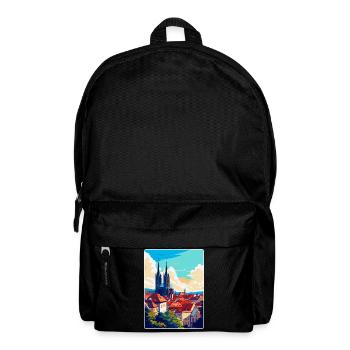 Brünn Tschechische Republik Vintage Reiseplakat Souvenir - Rucksack - Schwarz - Vorne