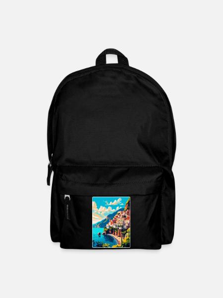 Amalfi Italien Vintage Reiseposter WPA Souvenir - Rucksack - Schwarz