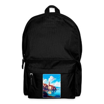 Santander Spanien Vintage Reiseplakat Souvenir WPA - Rucksack - Schwarz - Vorne