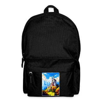 Château de Neuschwanstein Allemagne Affiche de voyage WPA - Sac à dos - noir - Devant