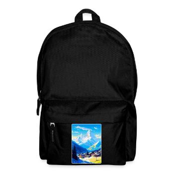 Chamonix France Vintage Travel Poster Souvenir WPA - Backpack - black - Front