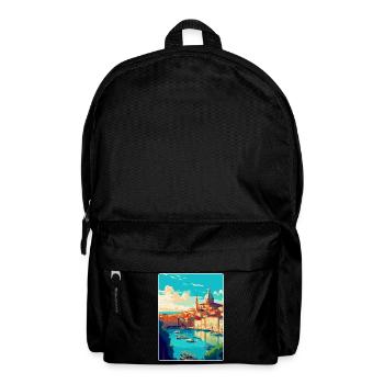 Marseille Frankreich Vintage Reiseplakat Souvenir - Rucksack - Schwarz - Vorne