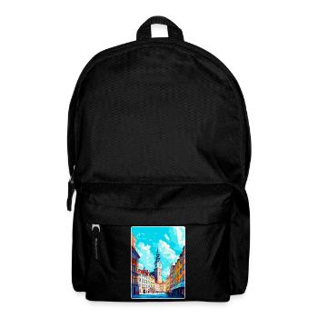 Poznan Poland Vintage Travel Poster WPA Souvenir - Backpack - black - Front