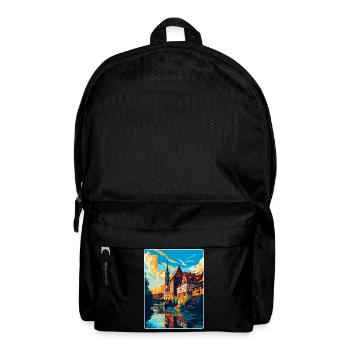 Nuremberg Germany Vintage Travel Poster Souvenir - Backpack - black - Front